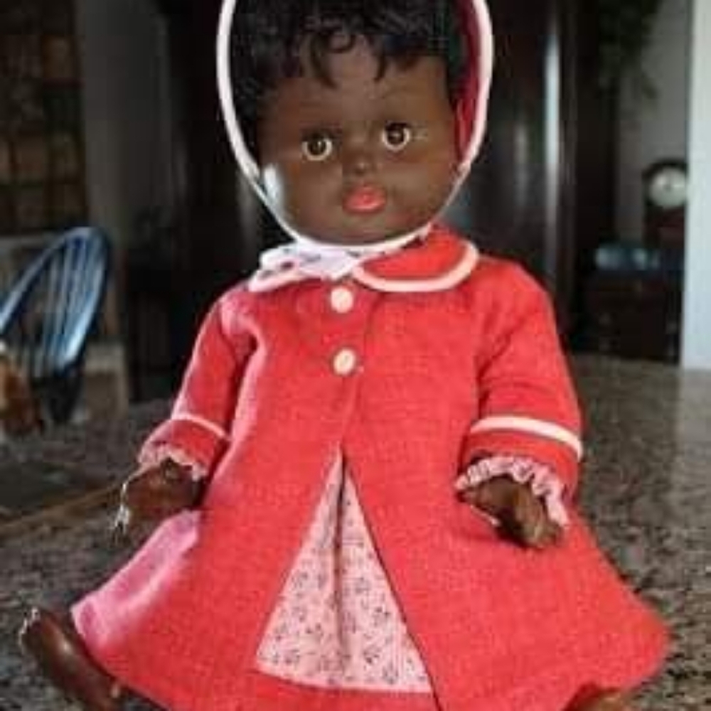 Made for Life Red and White Doll with Bonnet